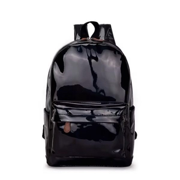 rucsac holografic negru casual școală beseder fotografiat frontal cu efect holografic elegant